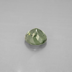Turmalina verde natural de 1,11 ct, corte redondo, VVS-VS