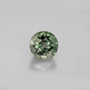 Turmalina verde natural de 1,31 ct, corte redondo, VS