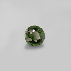 Turmalina verde natural de 0,91 ct, corte redondo, VS