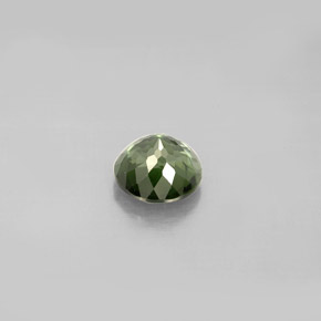 Turmalina verde natural de 0,90 ct, corte redondo, VVS-VS