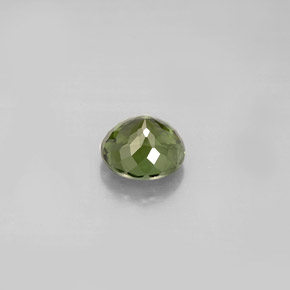 Turmalina verde natural de 1,04 ct, corte redondo, VVS-VS