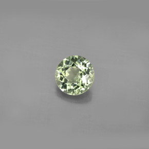 Turmalina verde natural de 0,83 ct, corte redondo, VVS-VS
