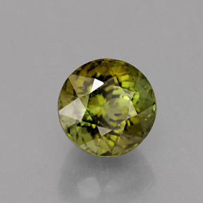 Turmalina multicolor natural de 1,33 ct, corte redondo, VS-SI
