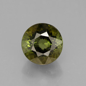 Turmalina multicolor natural de 1,21 ct, corte redondo, VS