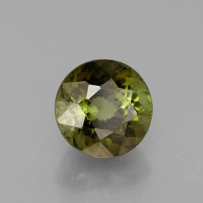 Turmalina multicolor natural de 1,21 ct, corte redondo, VS