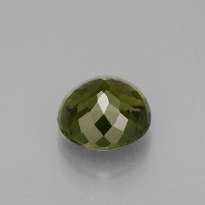 Turmalina verde natural de 1,30 ct, corte redondo, VS