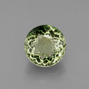 Turmalina verde natural de 1,18 ct, corte redondo, VS
