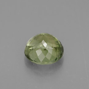 Turmalina verde natural de 1,18 ct, corte redondo, VS