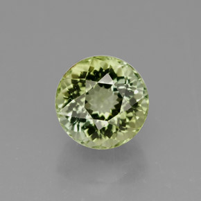Turmalina verde natural de 1,24 ct, corte redondo, VS
