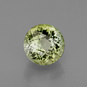 Turmalina verde natural de 1,24 ct, corte redondo, VS