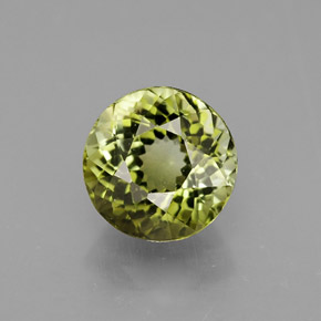 Turmalina verde natural de 1,15 ct, corte redondo, VS