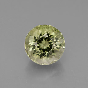 Turmalina verde natural de 1,04 ct, corte redondo, VS