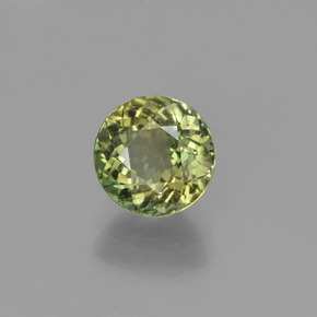 Turmalina verde natural de 1,09 ct, corte redondo, VS