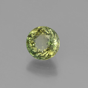 Turmalina verde natural de 1,09 ct, corte redondo, VS