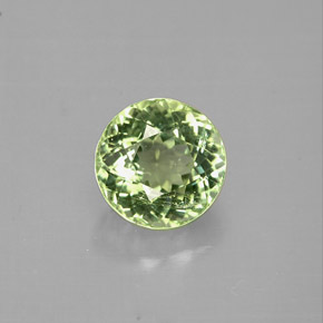Turmalina verde natural de 1,05 ct, corte redondo, VS