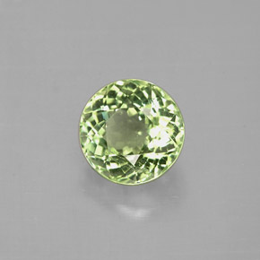 Turmalina verde natural de 1,05 ct, corte redondo, VS