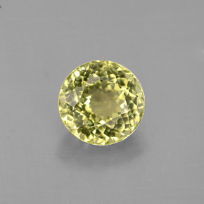 Turmalina amarillo natural de 1,03 ct, corte redondo, VS