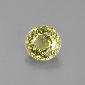 Turmalina amarillo natural de 1,03 ct, corte redondo, VS