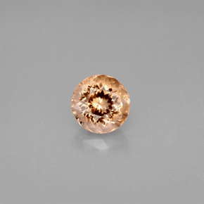 Turmalina naranja natural de 1,07 ct, corte redondo, VS