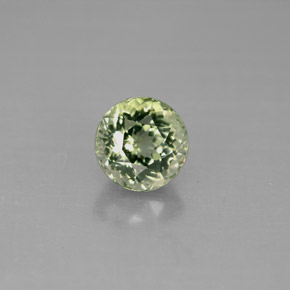 Turmalina verde natural de 1,47 ct, corte redondo, VVS
