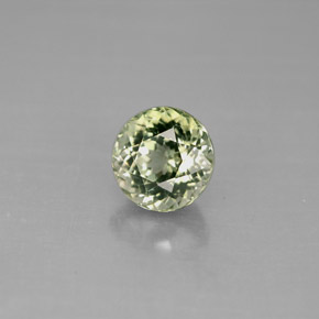 Turmalina verde natural de 1,47 ct, corte redondo, VVS