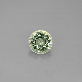 Turmalina verde natural de 1,02 ct, corte redondo, VS
