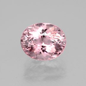 Turmalina rosa natural de 1,57 ct, corte óvalo, VVS-VS