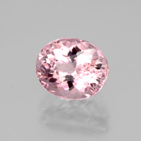 Turmalina rosa natural de 1,57 ct, corte óvalo, VVS-VS