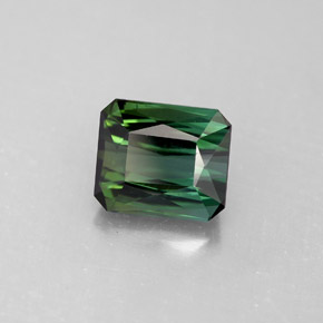 Turmalina verde natural de 2,50 ct, corte esmeralda, VVS