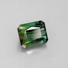Turmalina verde natural de 2,50 ct, corte esmeralda, VVS
