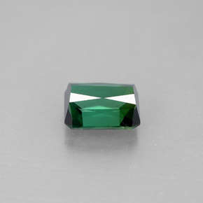 Turmalina verde natural de 1,64 ct, corte esmeralda, VVS