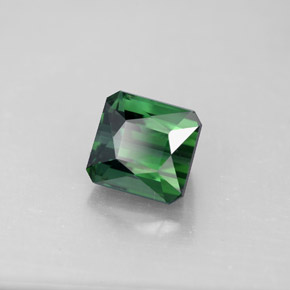 Turmalina verde natural de 2,06 ct, corte esmeralda, VVS