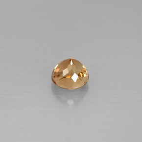 Turmalina naranja natural de 0,64 ct, corte redondo, VVS-VS