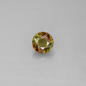 Turmalina verde natural de 0,51 ct, corte redondo, VS