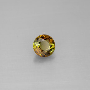 Turmalina verde natural de 0,51 ct, corte redondo, VS