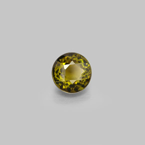 Turmalina verde natural de 1,10 ct, corte redondo, VVS