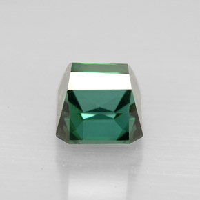 Turmalina verde natural de 1,99 ct, corte esmeralda, VVS