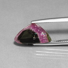 Turmalina multicolor natural de 3,76 ct, transparente, transparente / translúcido
