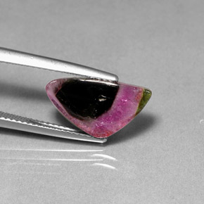 Turmalina multicolor natural de 3,76 ct, transparente, transparente / translúcido