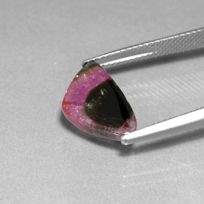Turmalina multicolor natural de 3,76 ct, transparente, transparente / translúcido