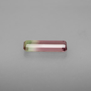 Turmalina multicolor natural de 1,17 ct, corte esmeralda, VS