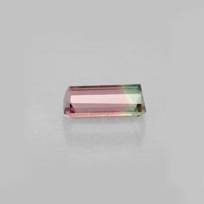 Turmalina multicolor natural de 1,23 ct, corte esmeralda, VVS-VS