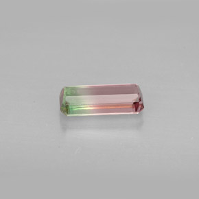 Turmalina multicolor natural de 0,98 ct, corte esmeralda, VVS-VS