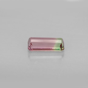Turmalina multicolor natural de 1,03 ct, corte esmeralda, VVS-VS
