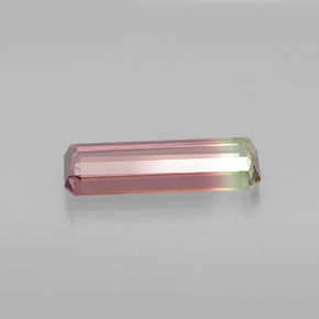 Turmalina multicolor natural de 1,69 ct, corte esmeralda, VVS-VS