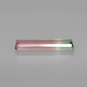 Turmalina multicolor natural de 1,10 ct, corte esmeralda, VVS-VS