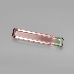 Turmalina multicolor natural de 1,19 ct, corte esmeralda, VVS-VS