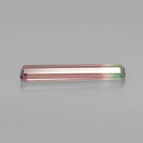 Turmalina multicolor natural de 1,19 ct, corte esmeralda, VVS-VS