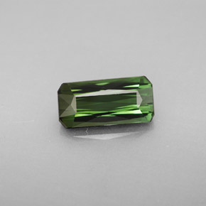 Turmalina verde natural de 2,05 ct, corte esmeralda, VVS