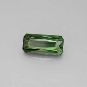 Turmalina verde natural de 2,05 ct, corte esmeralda, VVS
